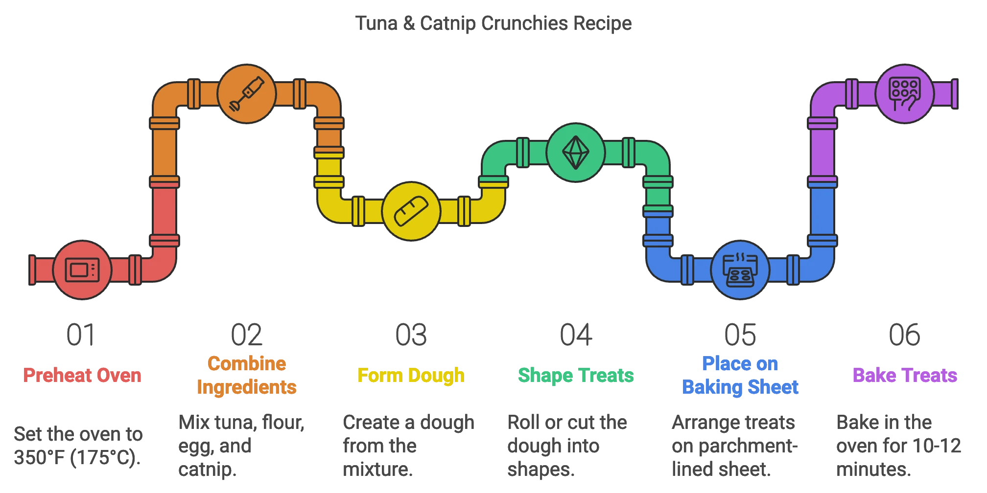 Tuna Catnip homemade cat treats Recipe Infographic