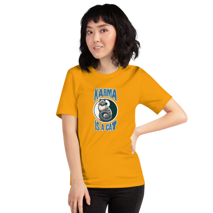 Karma is a Cat - Mystical Tee for Feline Lovers - Image 8