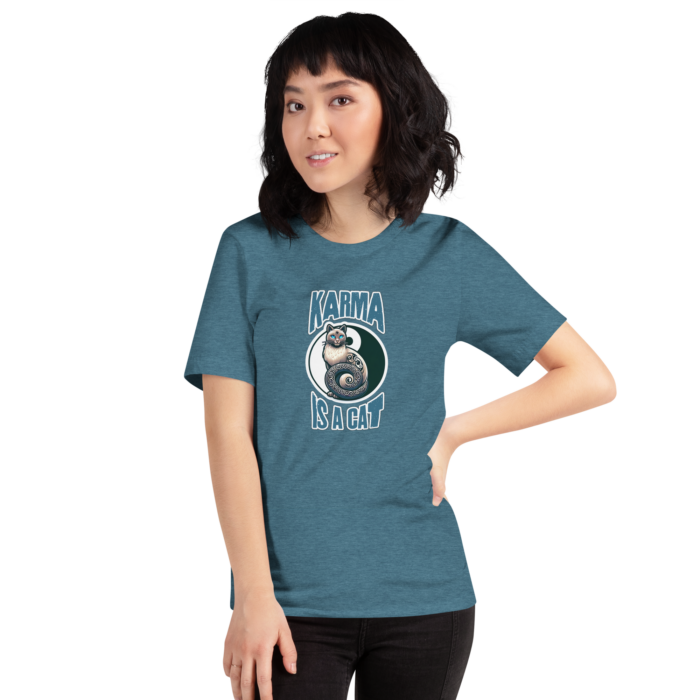 Karma is a Cat - Mystical Tee for Feline Lovers - Image 5