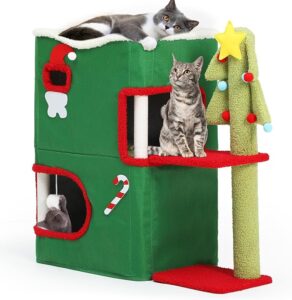YITAHOME Christmas 2-Tier Cat House