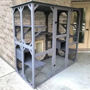Aivituvin Outdoor Cat House Catio