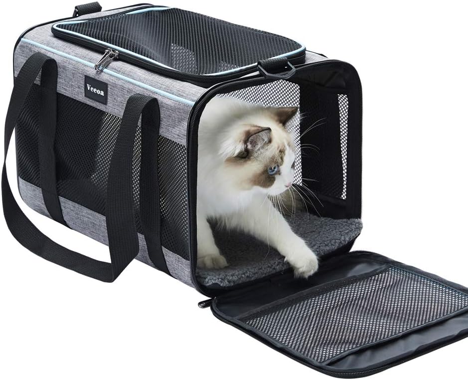 Vceoa Soft-Sided Cat and Dog Travel Carrier