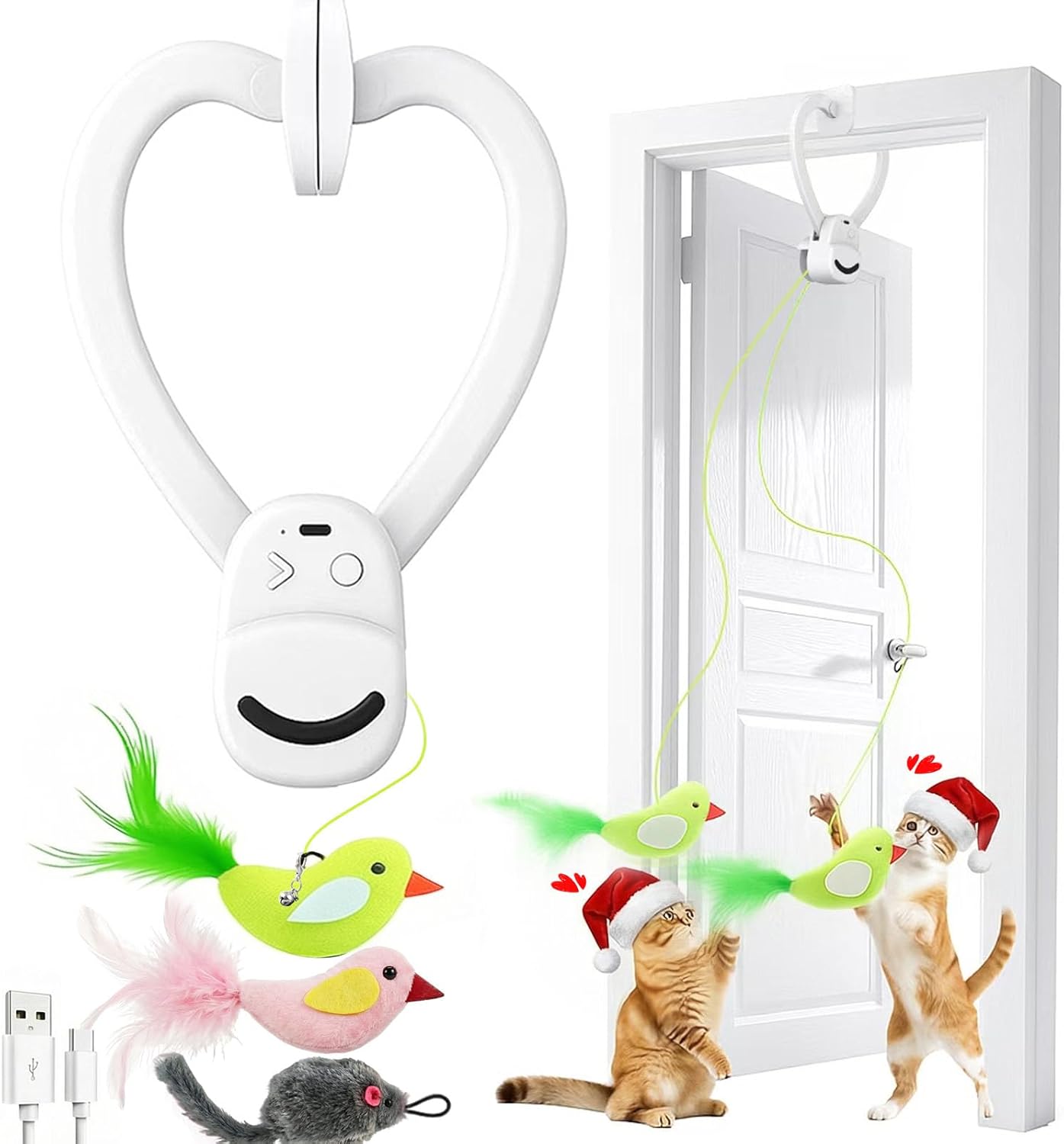 Automatic Flying Bird Feather Wand Interactive Cat Toy