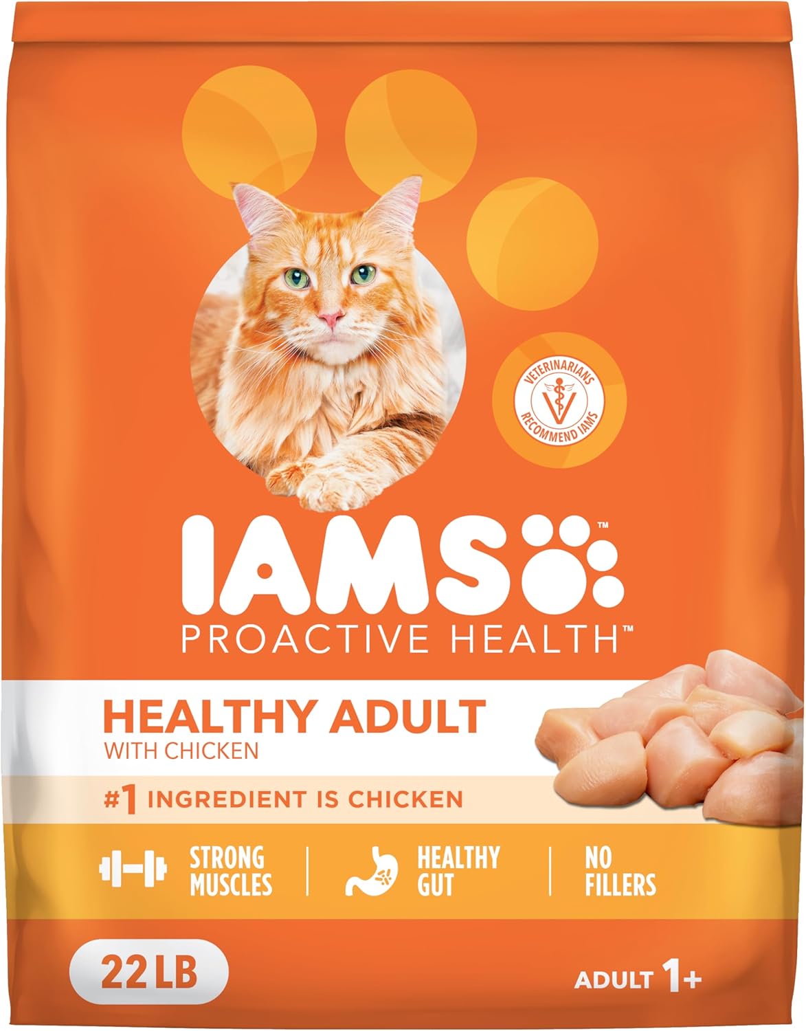 IAMS Proactive Health adult dry cat food chicken 22lb bag