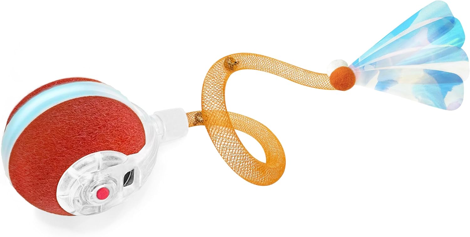Jkanti Interactive Cat Ball with Elastic Mesh Tail