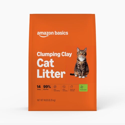 Amazon Basics fresh scent clumping cat litter 14lb bag
