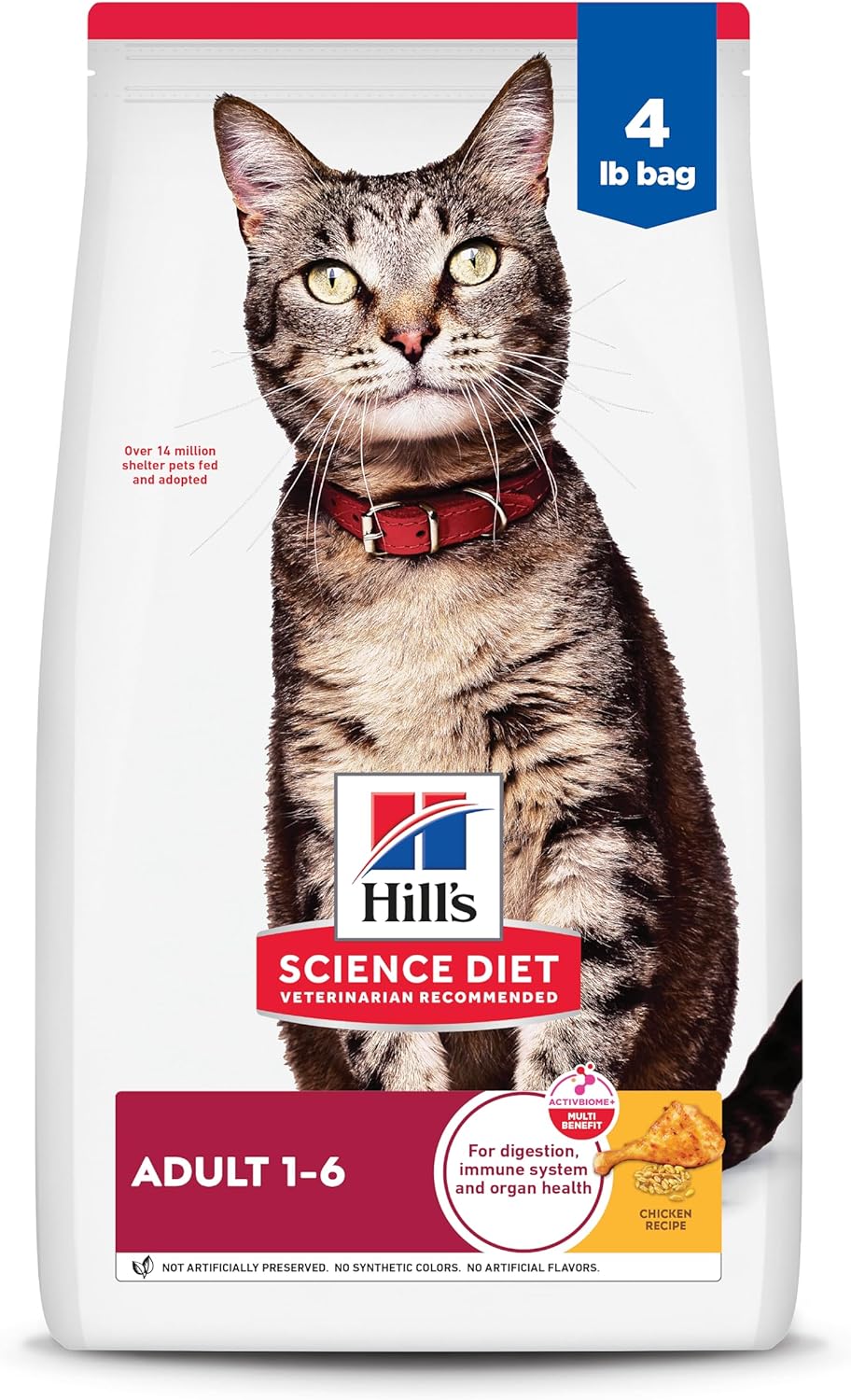 Hills Science Diet Adult chicken dry cat food 4lb bag