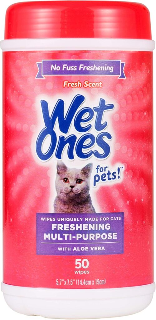Wet Ones for Cats Freshening Grooming Wipes