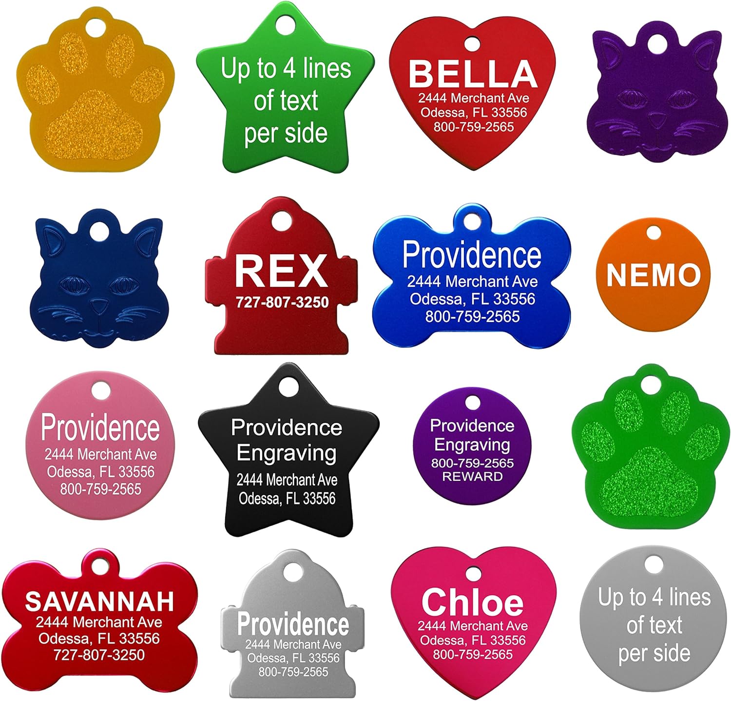 Providence Engraving Personalized Anodized Aluminum Pet ID Tag