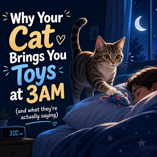 Why your cat brings you toys at 3am